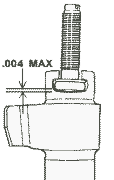 Adjustment shim clearance