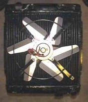 Mockup of fan on radiator